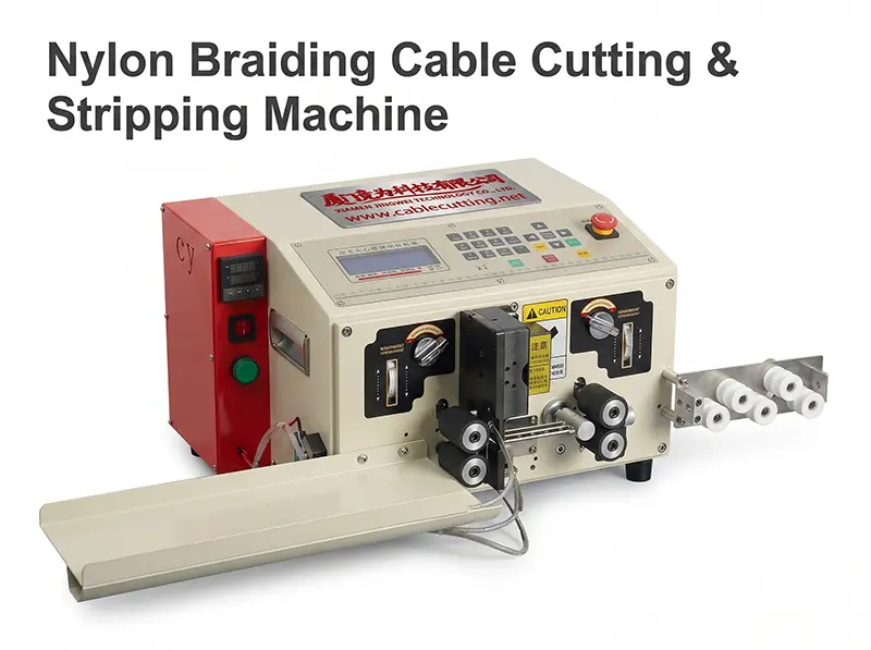 Peladora de Cable Trenzado de Nylon WPM-0-4 | Máquina de Precisión JINGWEI