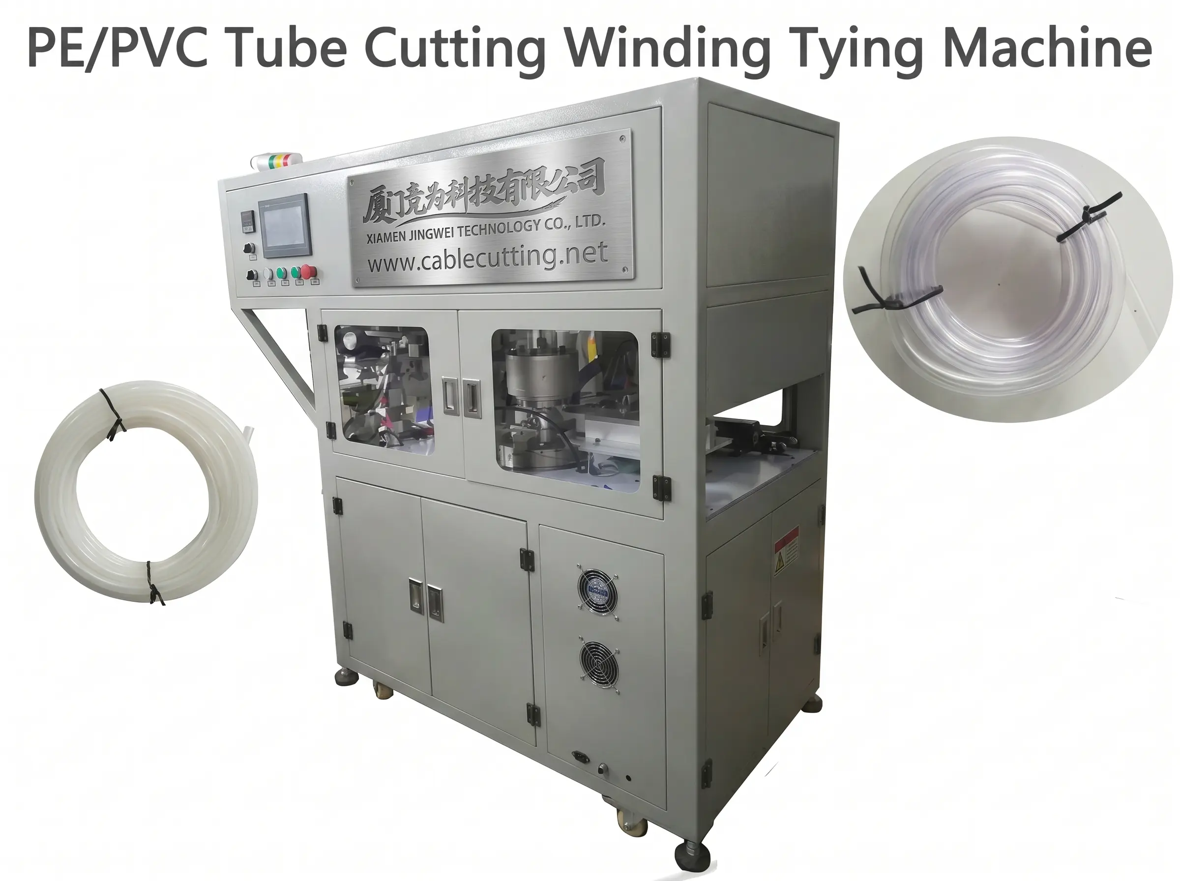 Máquina Atadora y Cortadora de Tubos PE/PVC WPM-02SL | Enrollado y Empaque Automático