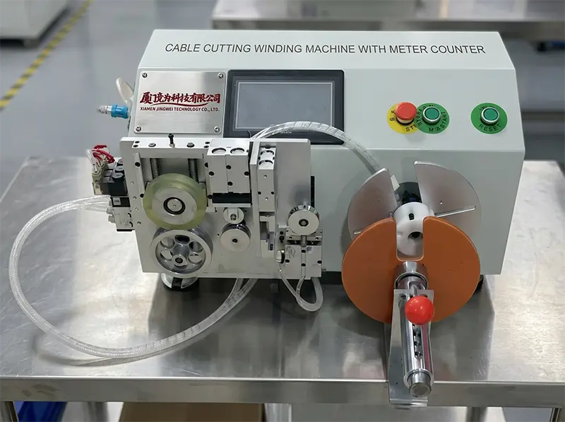 Máquina Semiautomática de Corte y Bobinado de Cables con Contador de Metros WPM-2009LC