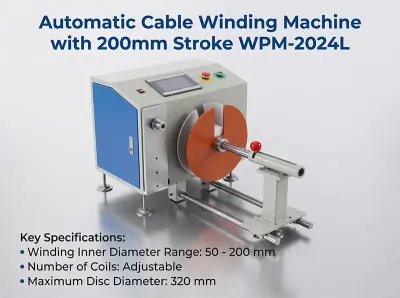 Bobinadora Automática de Cables con Disposición Ordenada WPM-2024L