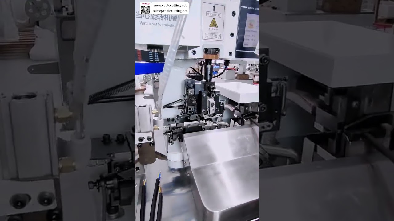Máquina Crimpadora de Terminales Diente de Tiburón para Cables Multicore Ultracortos - Procesamiento de Arneses EV