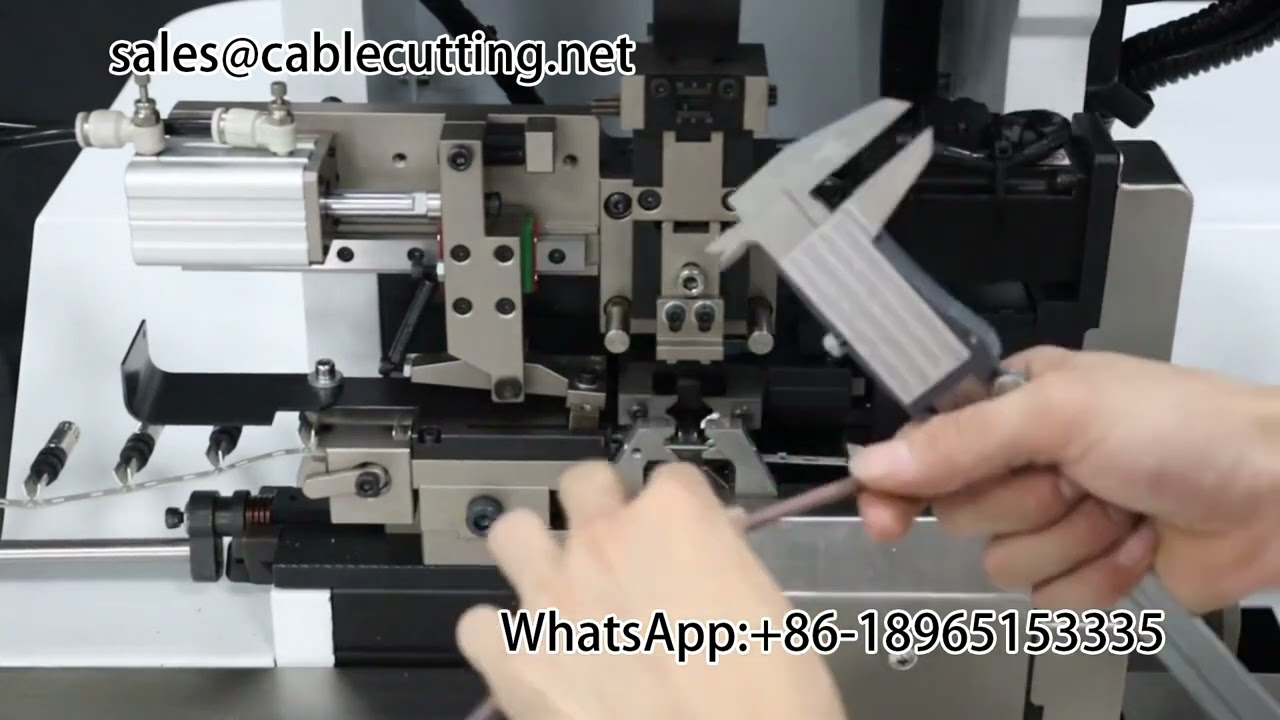 Máquina integrada de pelado y engastado con servo completo #peladora #equipo de arneses automotrices