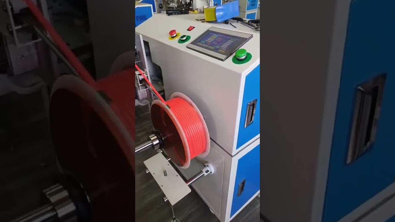 Bobina de tubos eficiente: Medición precisa y bobinado ordenado para mangueras blandas y tuberías de PVC #fábrica