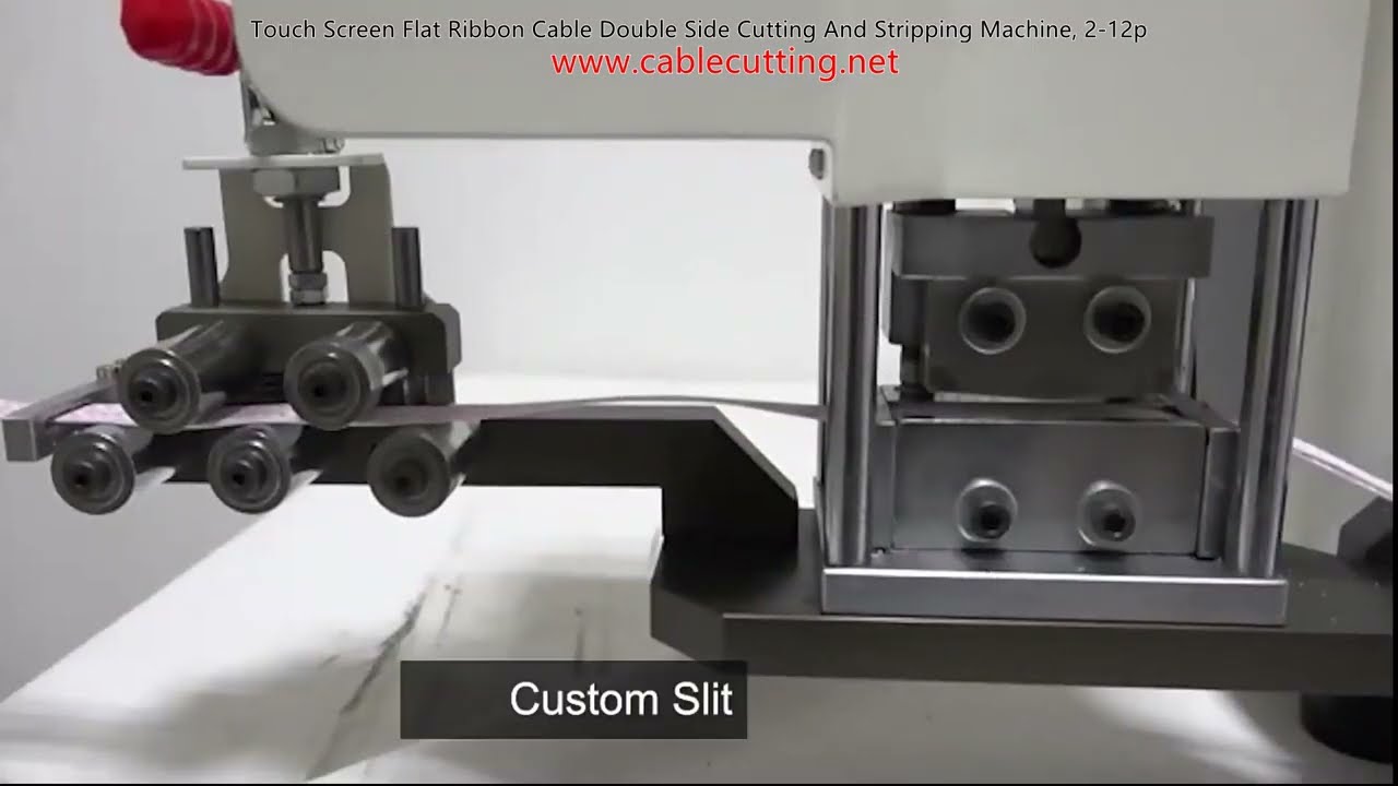 Máquina de corte y pelado de cable plano de doble cara con pantalla táctil, para 2-12 pines