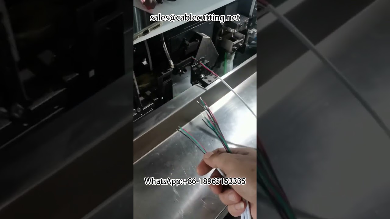 Máquina semiautomática para pelar cables con funda, trenzar y estañar alambres #pelacables #maquinaria de arneses