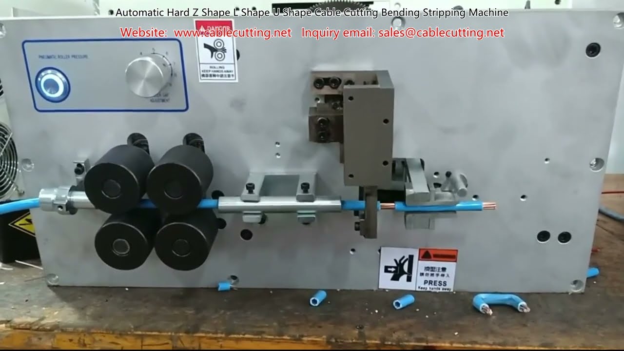 Máquina automática de corte, doblado y pelado de cables para formas Z, L y U