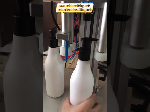 Máquina taponadora de sobremesa para botellas spray y PET - Enroscado automático de tapas