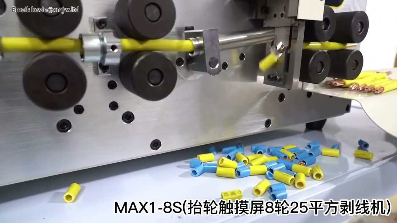 Pantalla táctil de 4.3 pulgadas – Máquina pelacables automática SWT508 MAX-1 con 8 ruedas para calibre 0.2