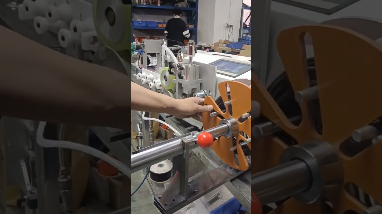 Máquina Automática de Contar Metros, Travesar, Cortar, Bobinar y Atar Cables Todo en Uno #máquina