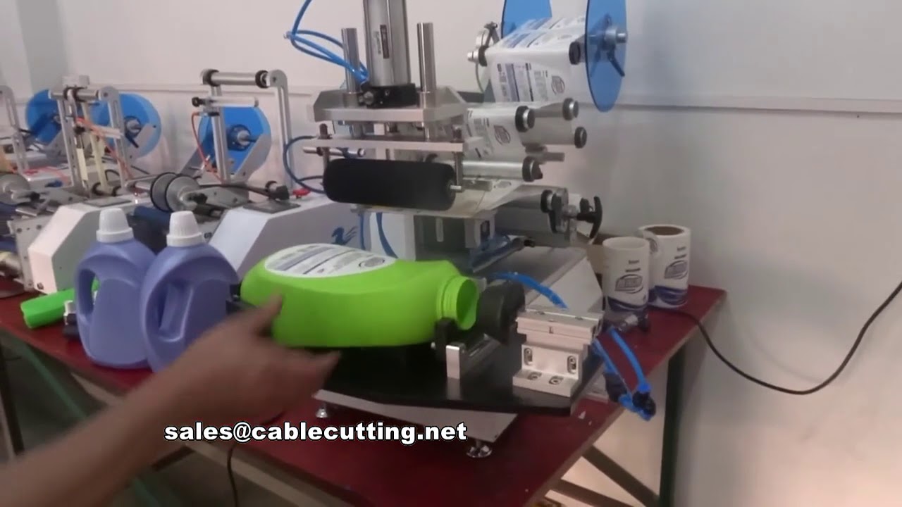 Máquina Etiquetadora para Botellas Planas de Champú Líquido y Detergente Lavavajillas PE