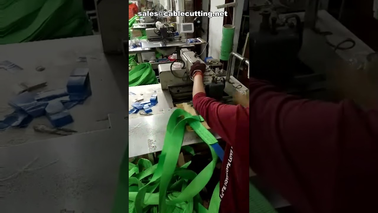 Máquina de coser automática programable para cintas de seguridad y eslingas de alta resistencia