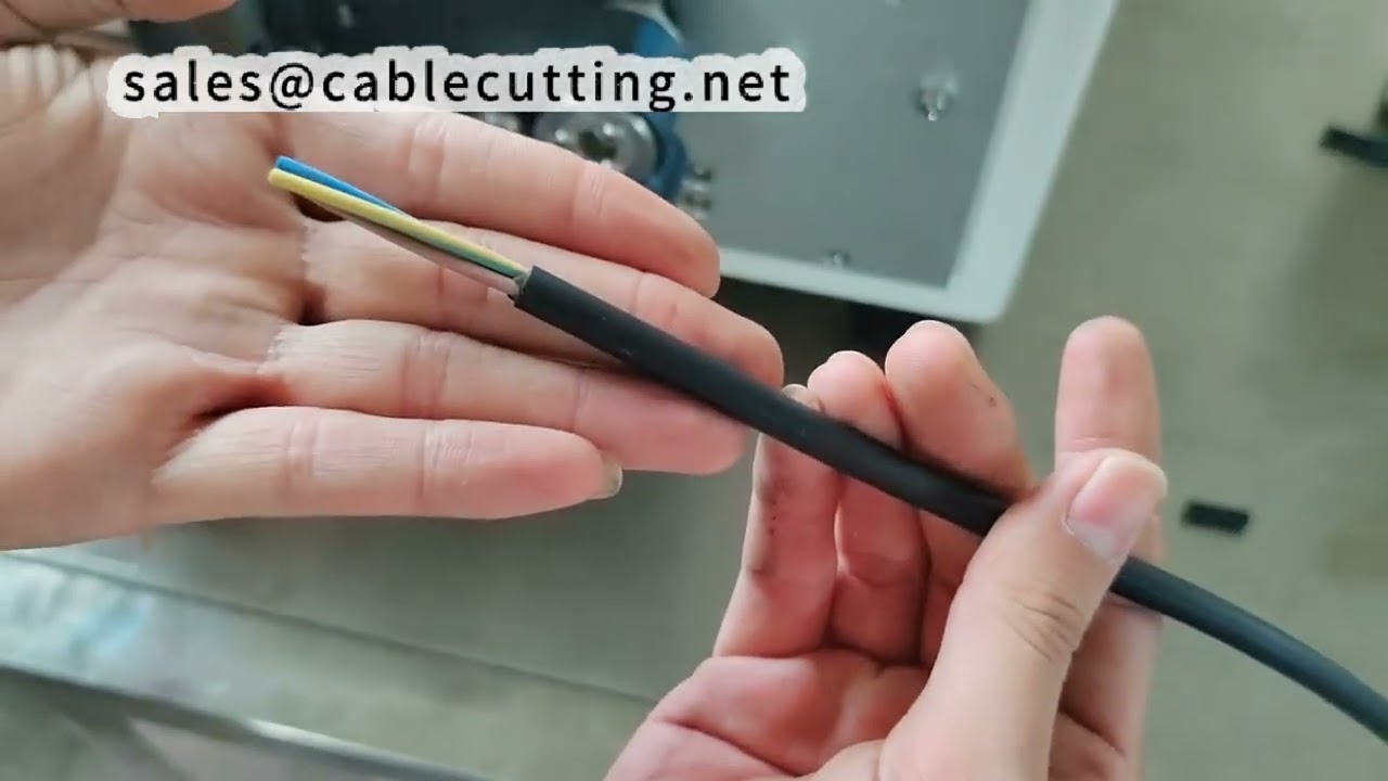 Máquina de corte y pelado de cables, tiras largas 330mm, interior/exterior 35mm, núcleo 2mm