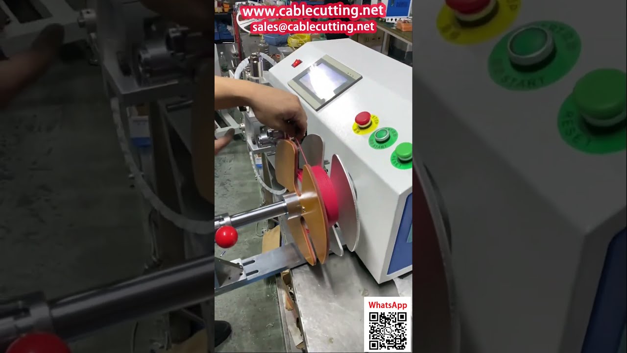 Máquina Rembobinadora y Contadora para Cable Electrónico de Silicona con Corte Preciso