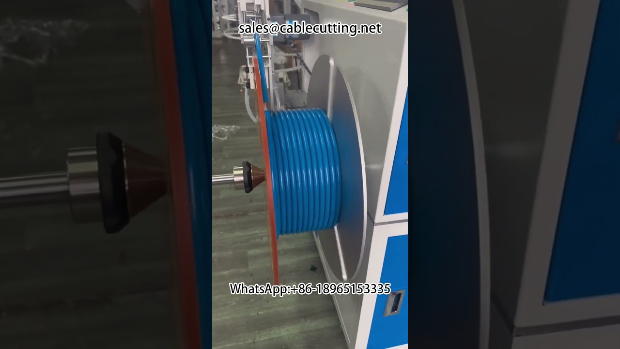 Máquina bobinadora automática por metro para mangueras y cables