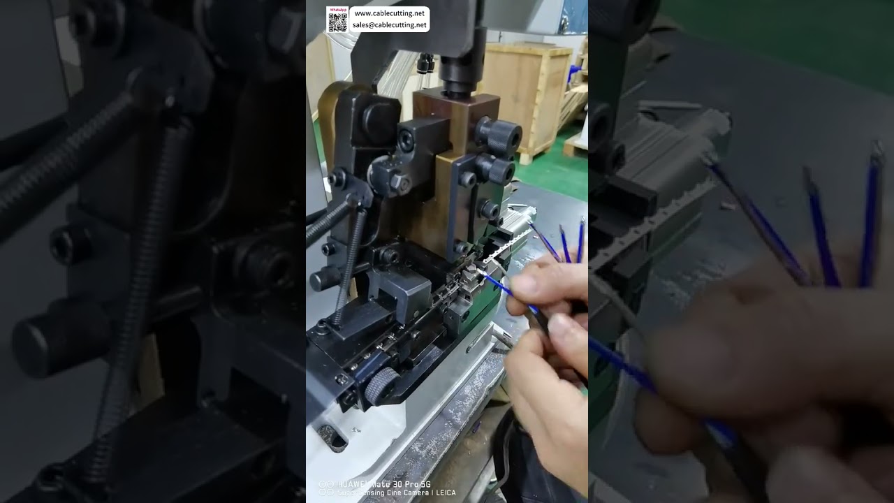 Máquina de Crimpado Doble para Cable de Chaqueta Redonda de 2 Núcleos: Herramienta de Pelado y Prensado de Terminales Dobles