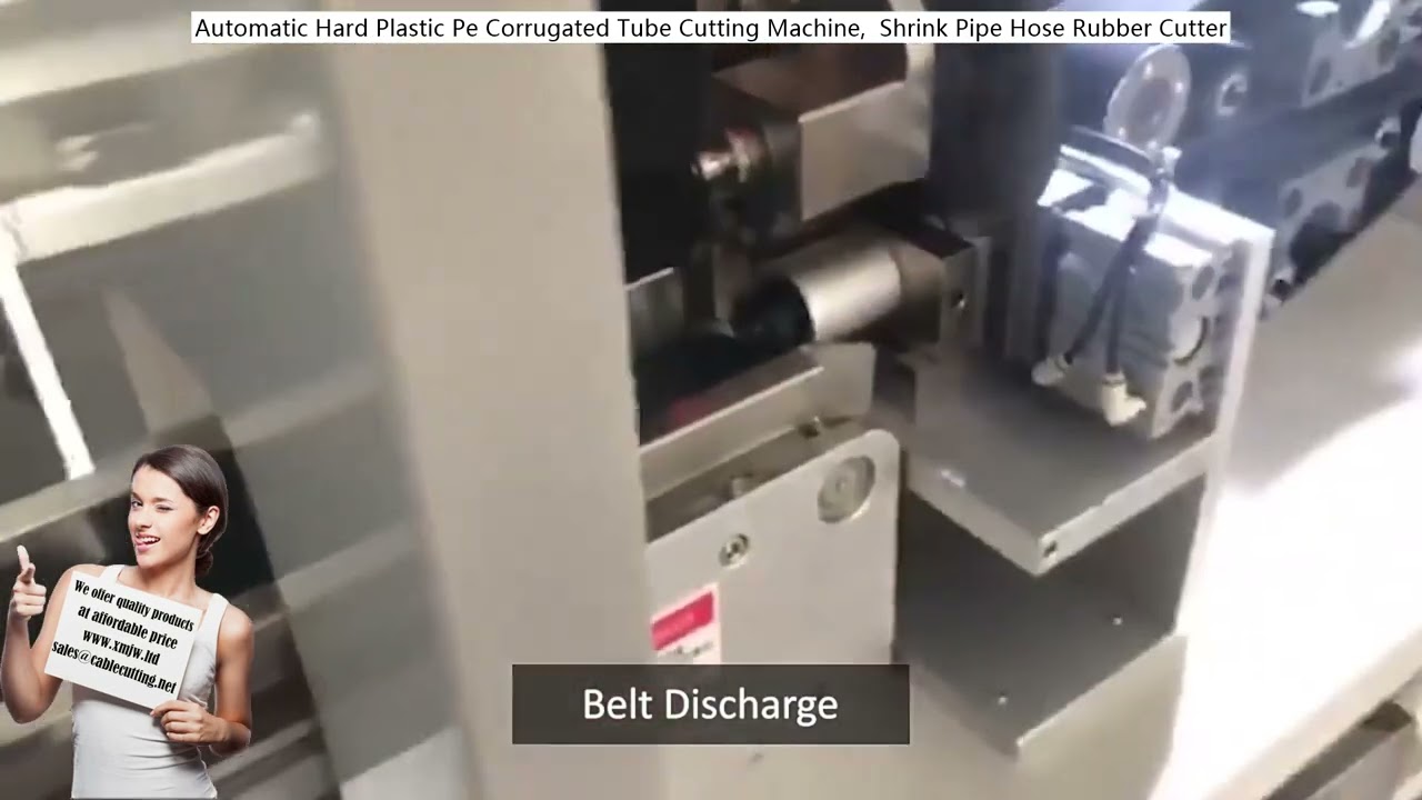 Máquina Cortadora Automática de Tubos Corrugados de Plástico Duro PE, Cortadora de Mangueras Termoencogibles y Goma