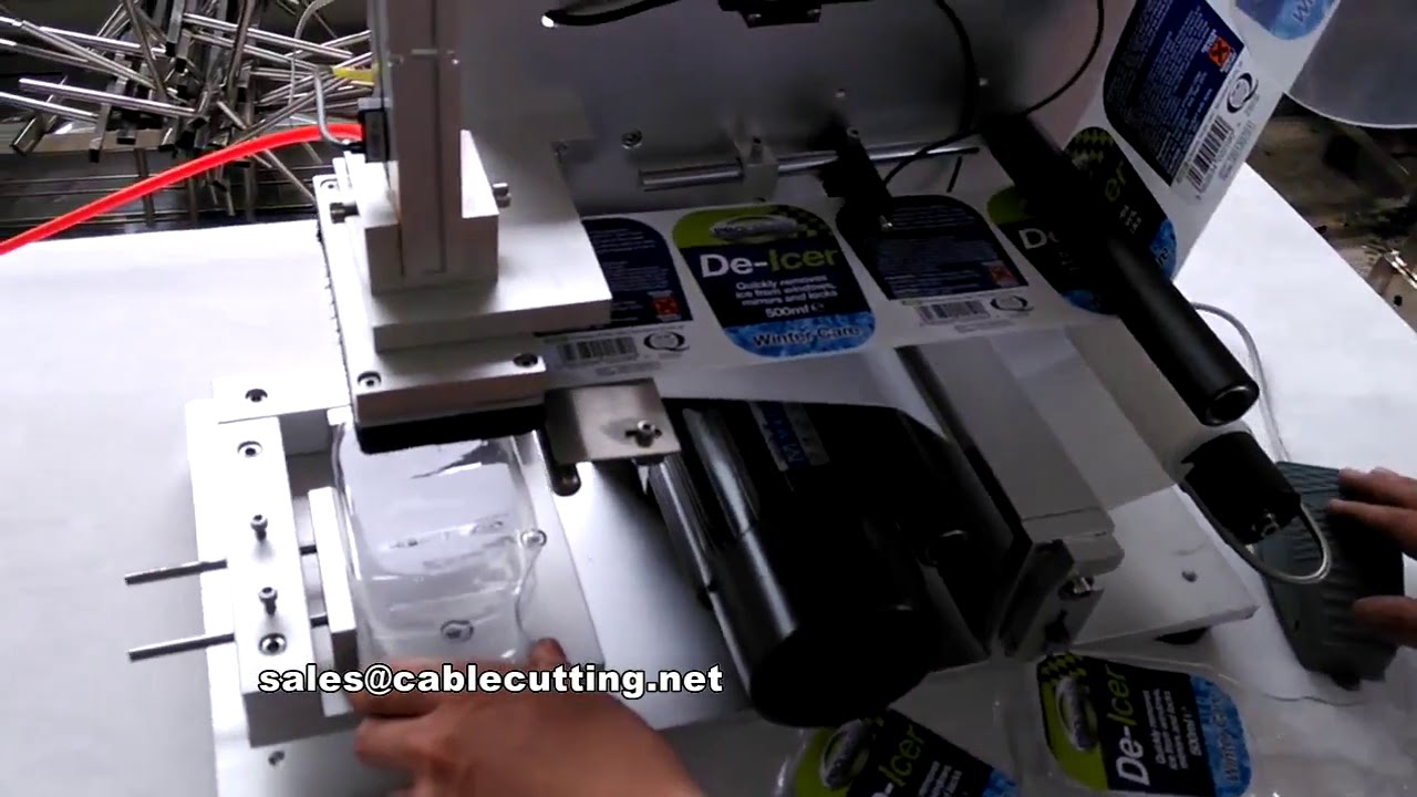 Máquina Etiquetadora Semiautomática para Superficies Planas | Alta Precisión