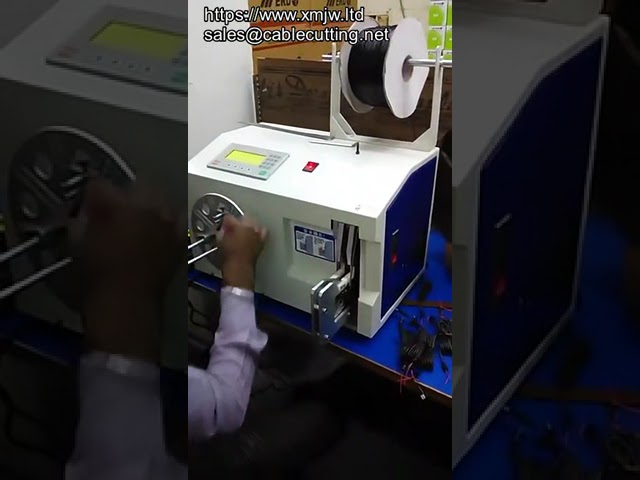 Máquina semiautomática de bobinado y atado de cables USB - Formas 8 y O con pantalla táctil HD