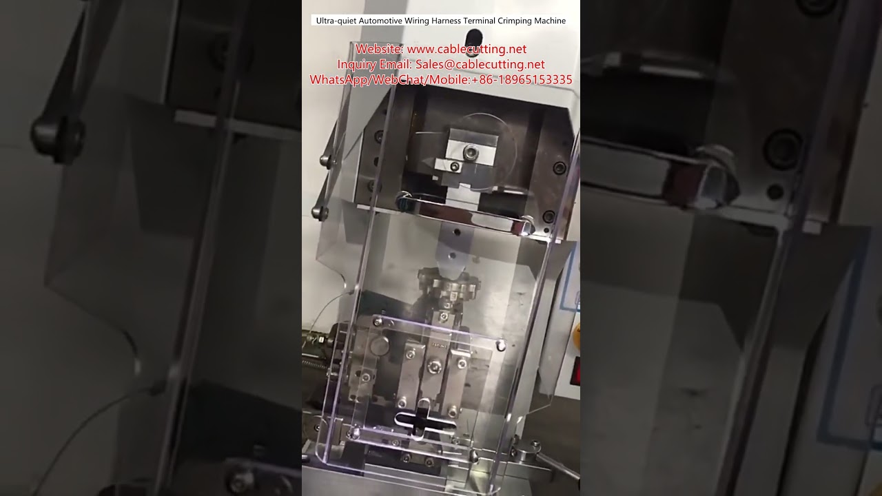 Máquina de crimpado ultra silenciosa para terminales de arneses automotrices