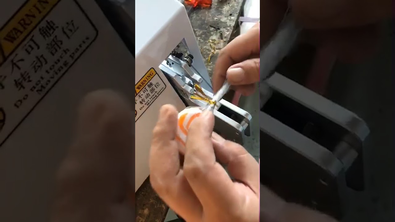 Máquina automática de cierre con alambre dorado para bolsas plásticas