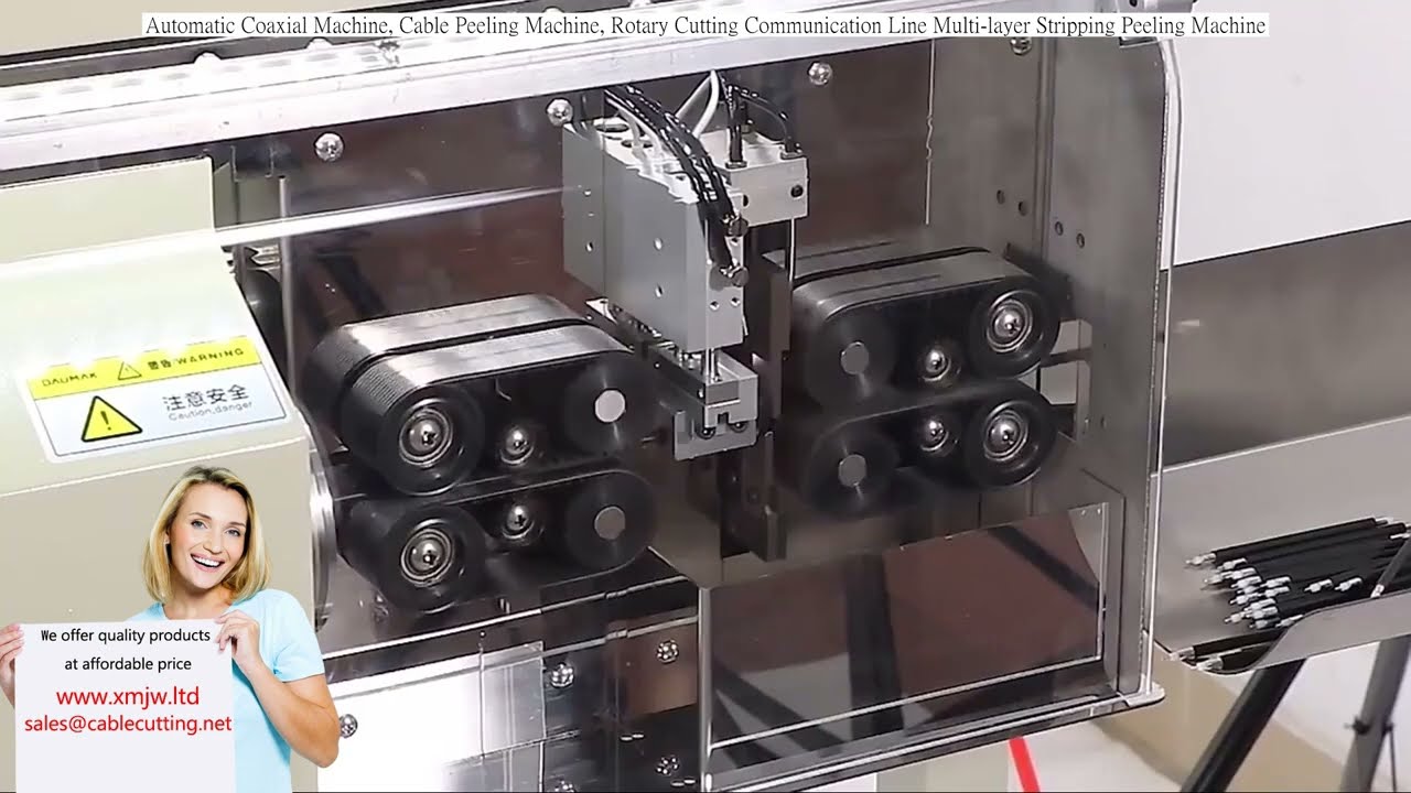 Máquina peladora de cable coaxial y cortadora rotativa - Pelado multicapa profesional