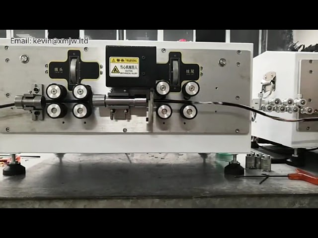 8-Wheel Sheath Wire Computerized Stripping Machine | Automatic 12-15mm OD Cable Peeling and Cutting