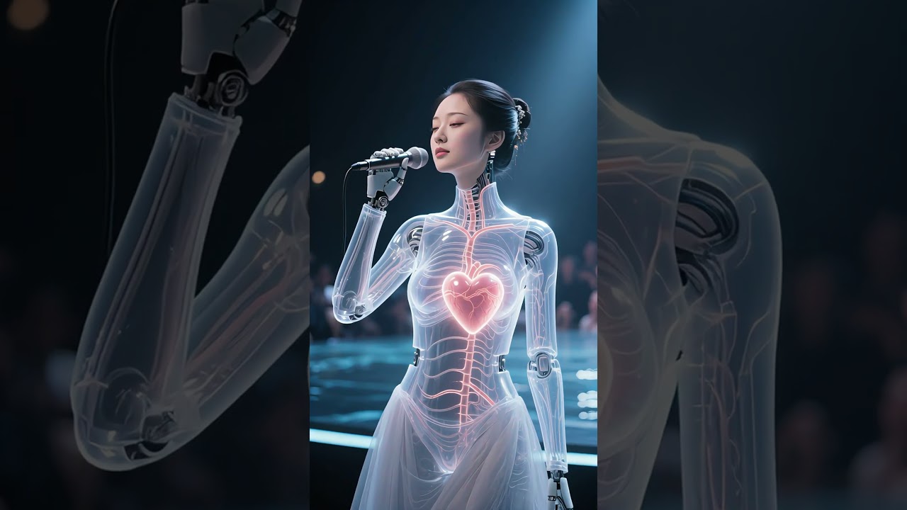 El canto etéreo y melodioso de nuestros robots musicales cautiva. #robot #música #IA
