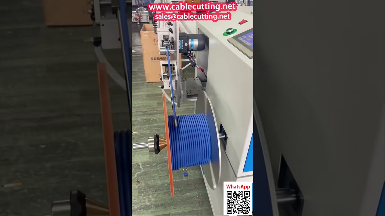 Máquina rebobinadora automática con contador de metraje