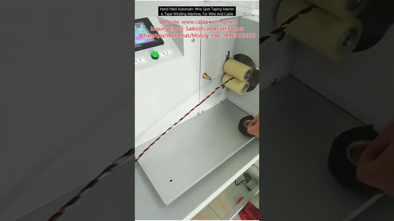 Máquina Portátil Automática de Encintado por Puntos para Cables y Alambres - Enrolladora de Cinta