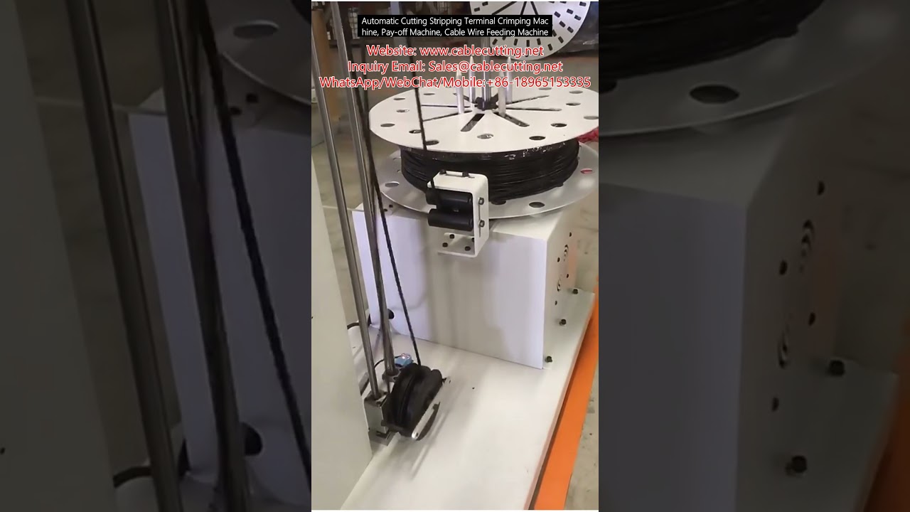 Máquina Automática de Corte, Pelado y Crimpado de Terminales - Con Desbobinador y Alimentador de Cables