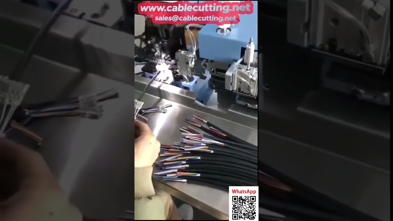 Máquina peladora y crimpadora automática de cables multinúcleo - Procesamiento de alta velocidad