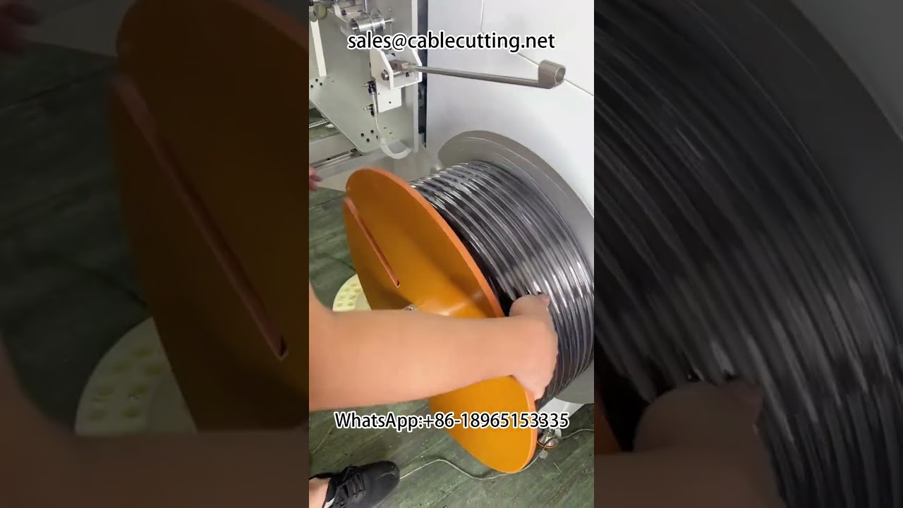Máquina devanadora y cortadora de manguera PE con conteo y clasificación de metros #devanadora #manguera #cortadora