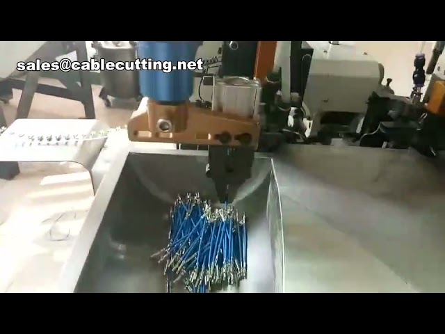 Máquina de crimpado de terminales de doble cabezal: corte, pelado y crimpado de cables