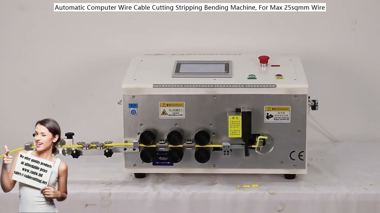 Máquina Automática para Cortar, Pelar y Doblar Cables de Computadora – Hasta 25 mm²
