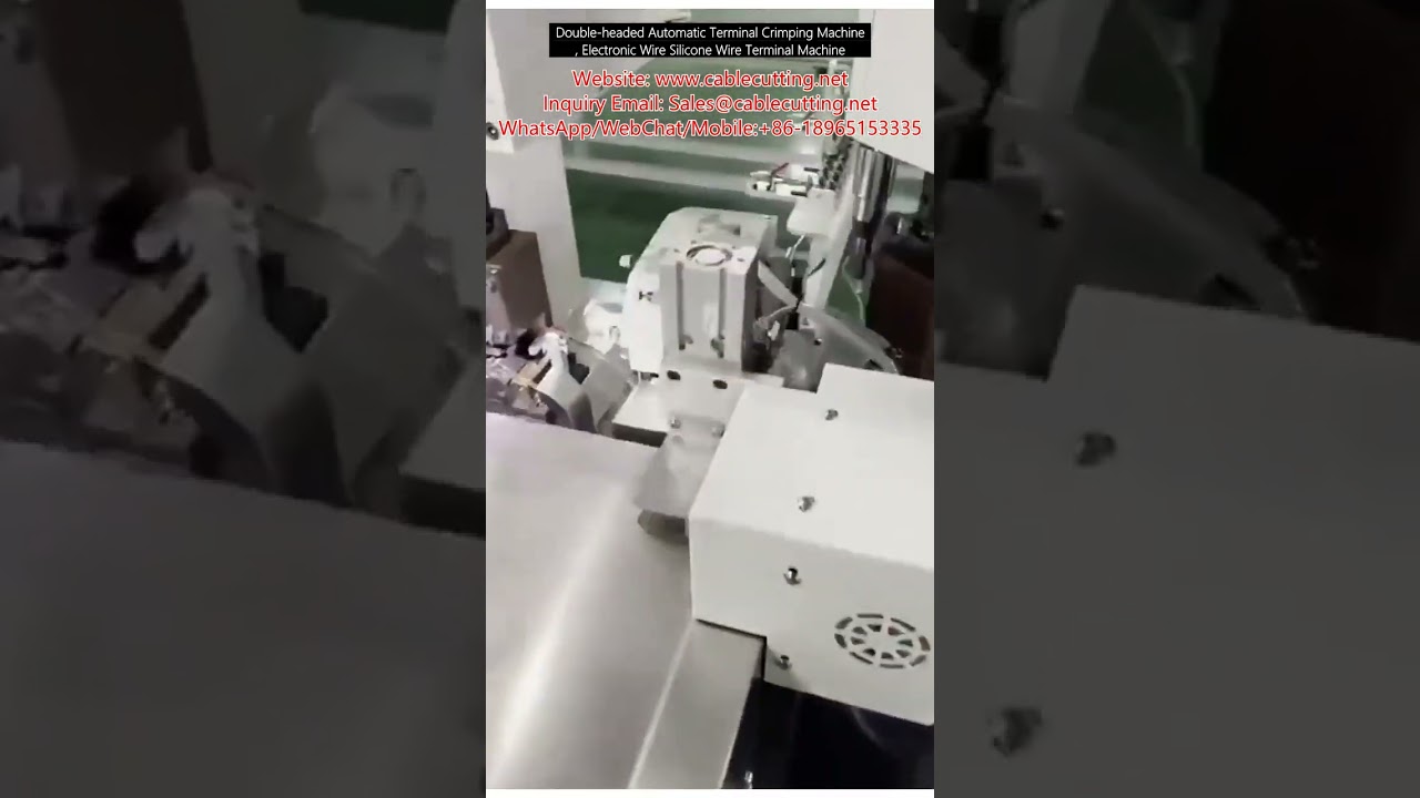 Máquina Automática de Crimpado de Terminales de Doble Cabezal para Cables Electrónicos y de Silicona