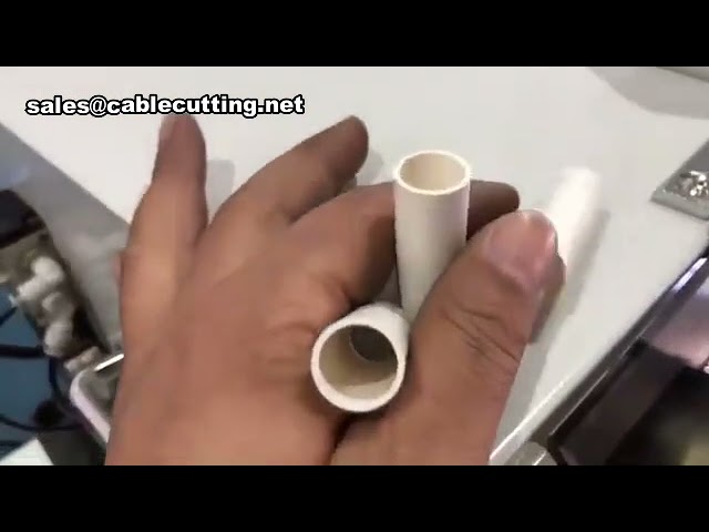 Máquina cortadora de tubos de plástico duro con cuchilla rotativa