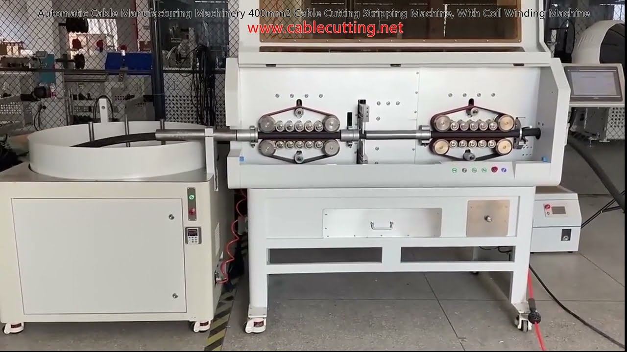 Máquina Automática para Fabricación de Cables: Cortadora y Peladora de Cables de 400mm² con Bobinadora
