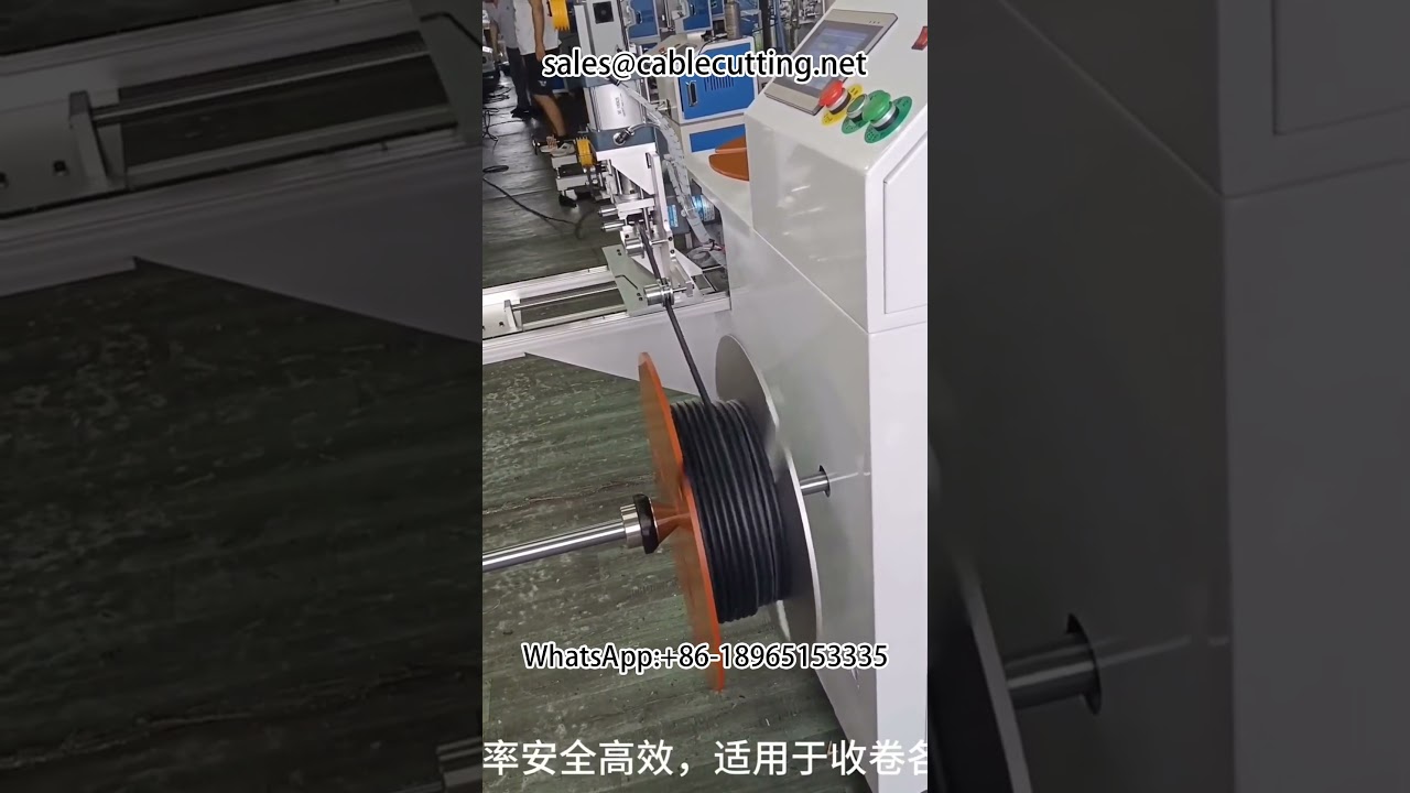 Máquina de corte y bobinado para cables, mangueras de aire acondicionado y frenos - Conteo preciso en metros