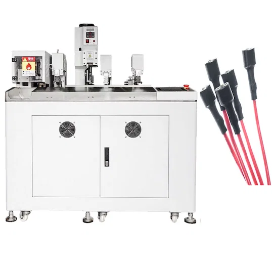 Máquina de Inserción de Tubo Termorretráctil, Torsión, Estañado y Engarce - Máquina Automática de Crimpado de Terminales